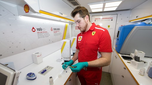 shell scientist on the scuderia ferrari lab